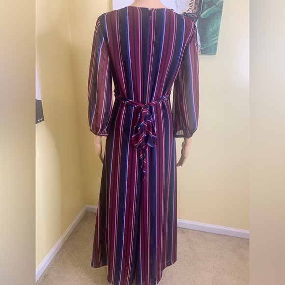 💫HP‼️💫 MADEWELL Wrap-Around Maxi Dress in Stockdale Stripe, Size 6 - Picture 12 of 12